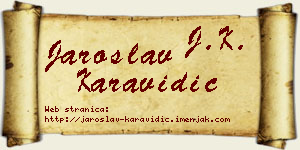 Jaroslav Karavidić vizit kartica